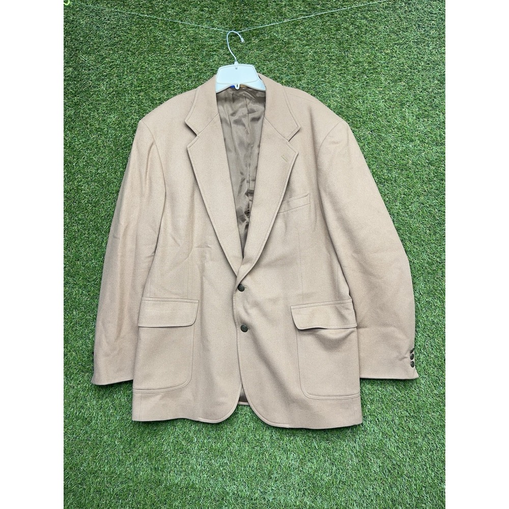 Vintage Pendleton Blazer Mens 46 Long Wool Beige Sport Coat Jacket Vented Modern
